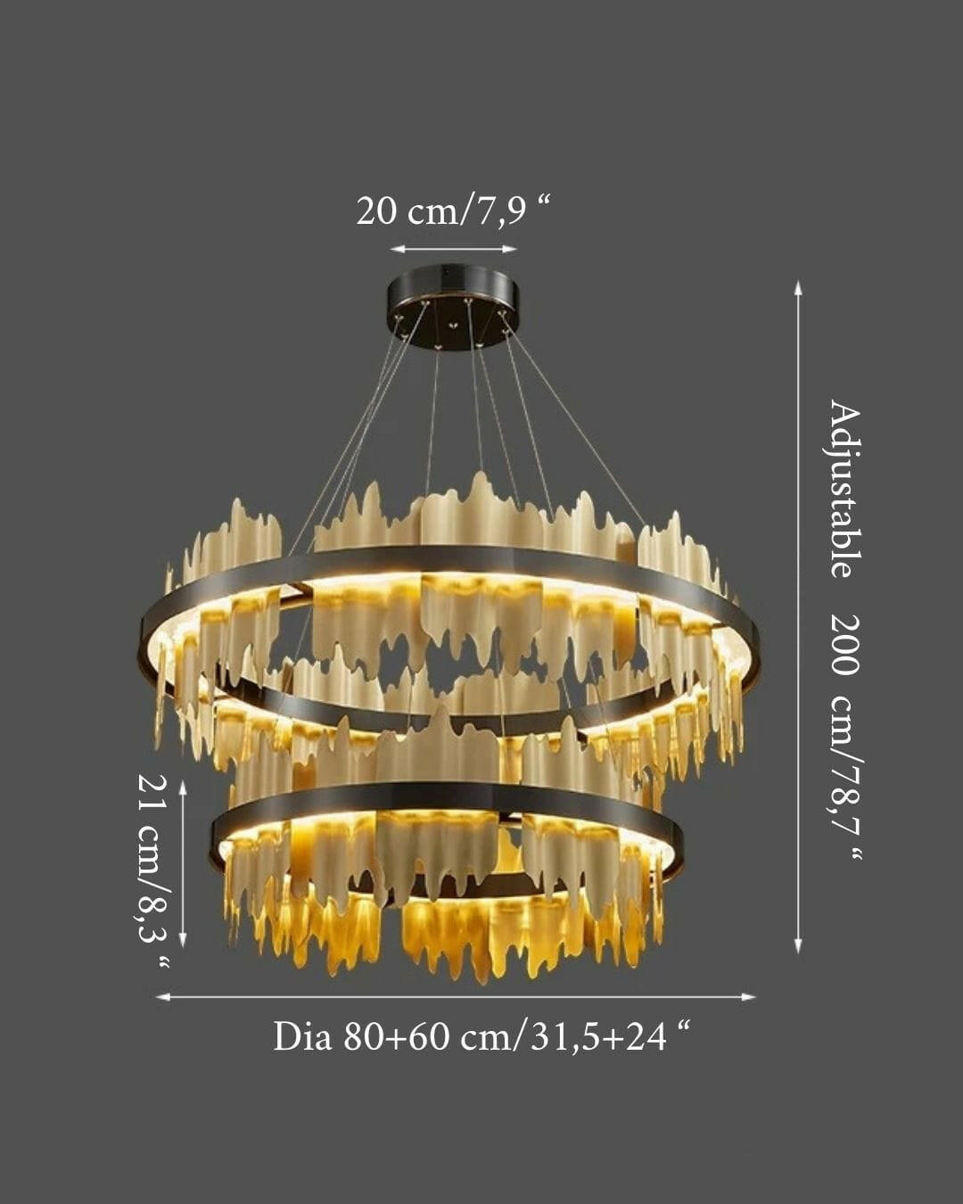 Mirodemi chandelier MIRODEMI® Modern Creative Circular Chandelier for Living Room, Dining Room