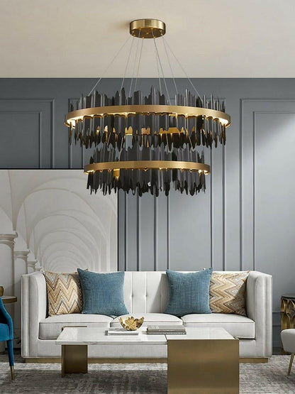 Mirodemi chandelier MIRODEMI® Modern Creative Circular Chandelier for Living Room, Dining Room