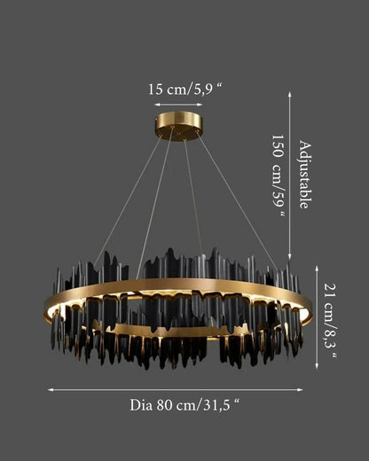 Mirodemi chandelier 1 Ring - 31.5'' MIRODEMI® Modern Creative Circular Chandelier for Living Room, Dining Room