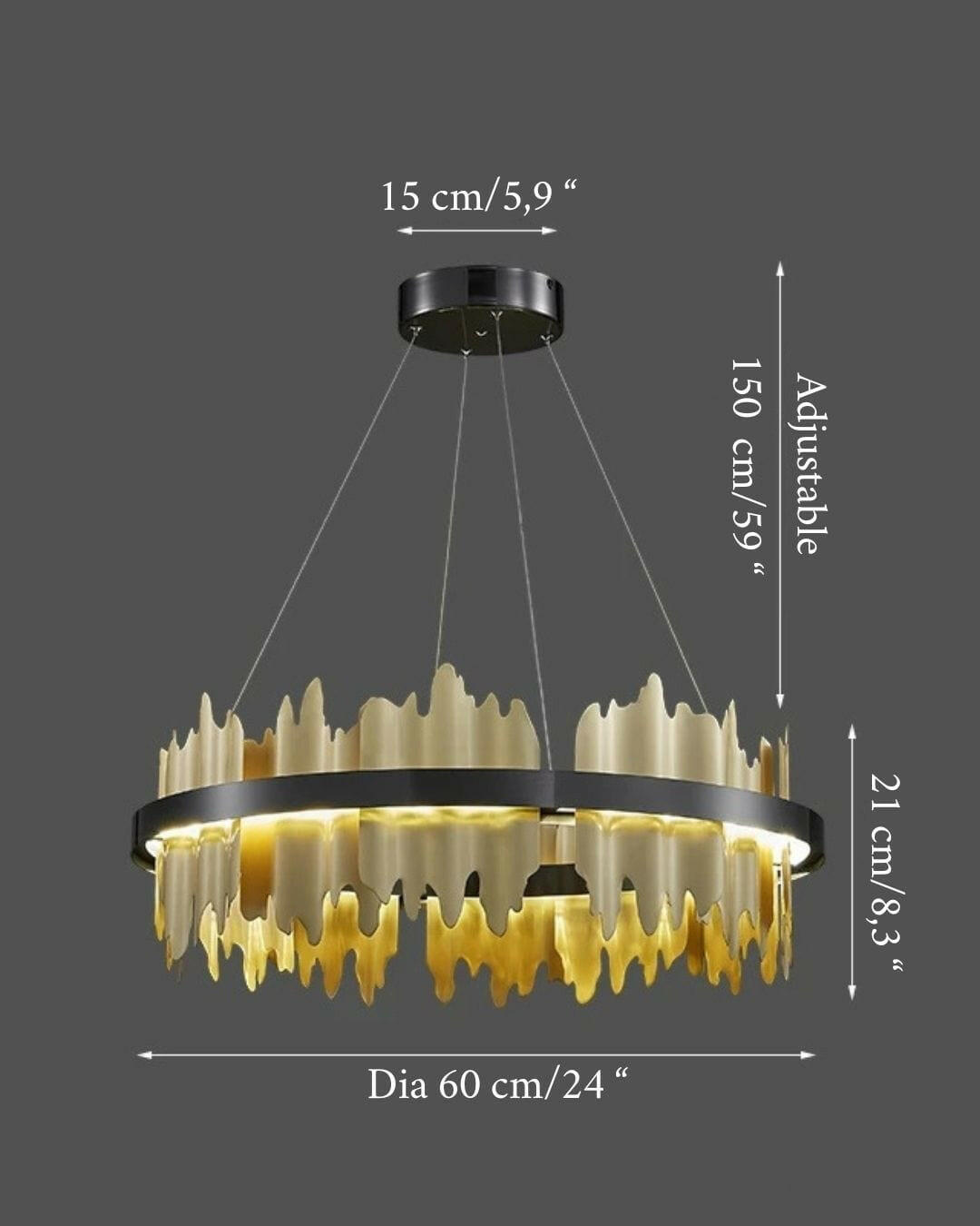 Mirodemi chandelier MIRODEMI® Modern Creative Circular Chandelier for Living Room, Dining Room
