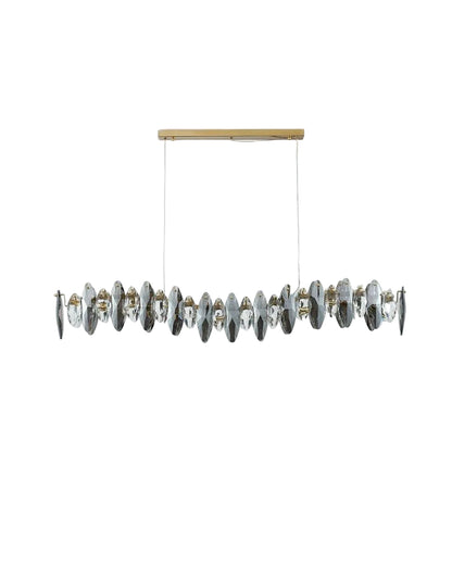 Mirodemi chandelier 51.2'' / Warm Light / Non-dimmable MIRODEMI® Wave design modern crystal light chandelier for kitchen, dining room