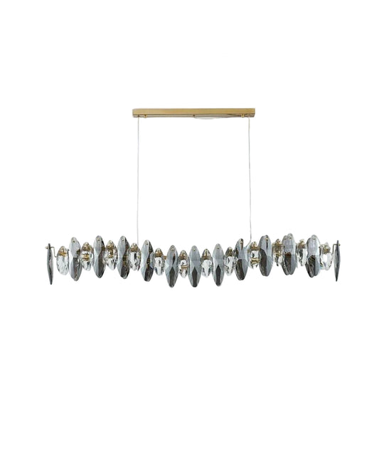 Mirodemi chandelier 51.2'' / Warm Light / Non-dimmable MIRODEMI® Wave design modern crystal light chandelier for kitchen, dining room