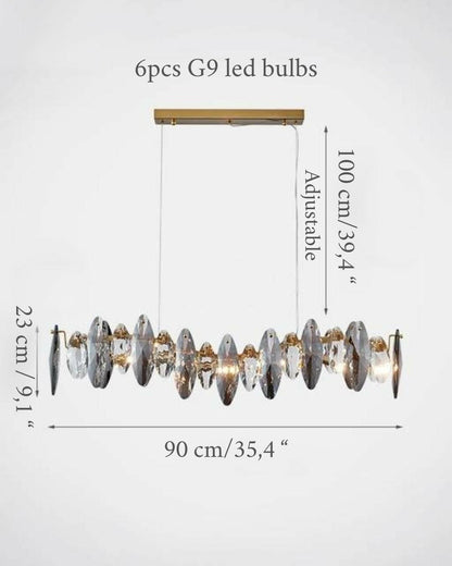 Mirodemi chandelier MIRODEMI® Wave design modern crystal light chandelier for kitchen, dining room