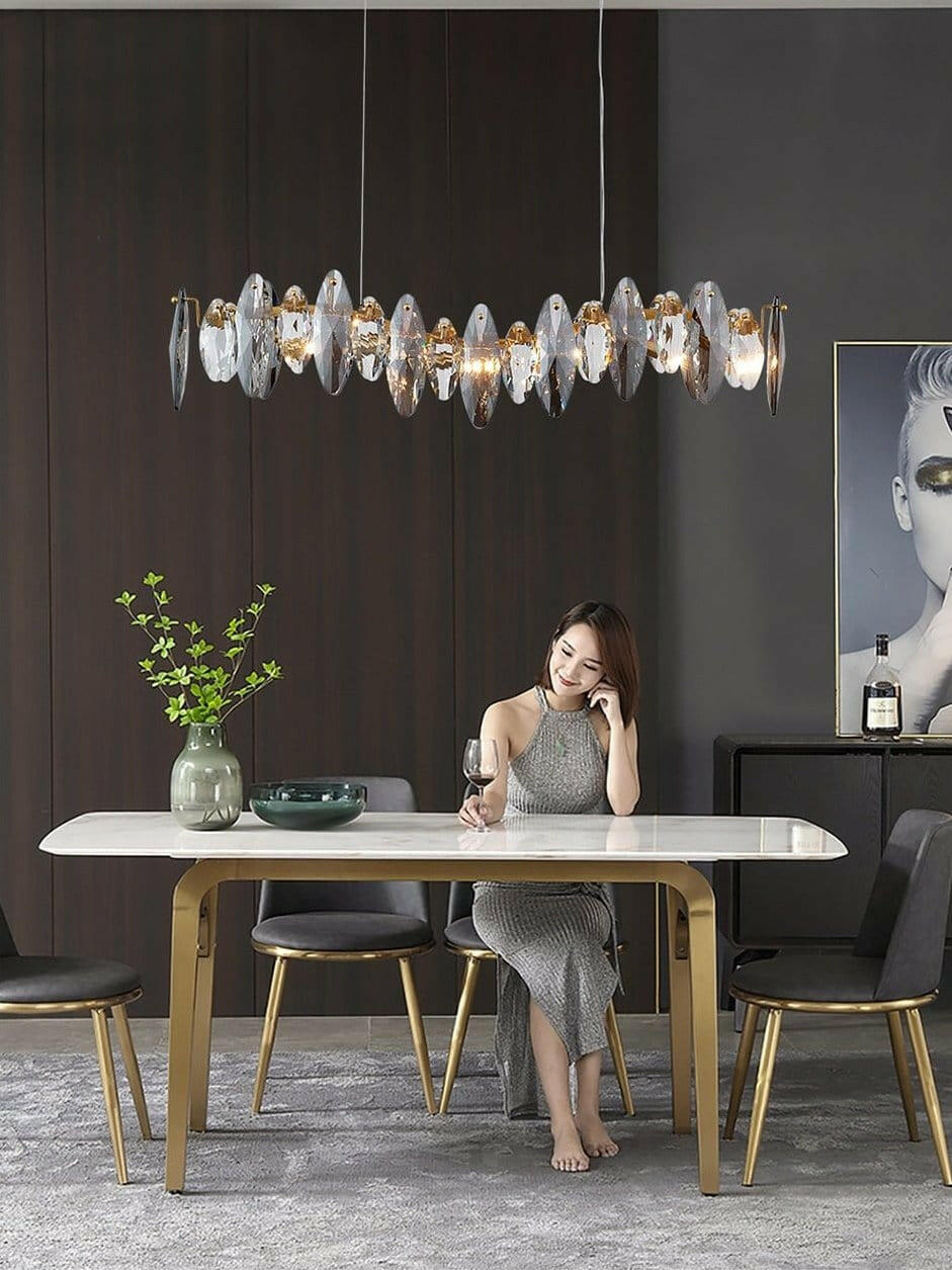 Mirodemi chandelier MIRODEMI® Wave design modern crystal light chandelier for kitchen, dining room