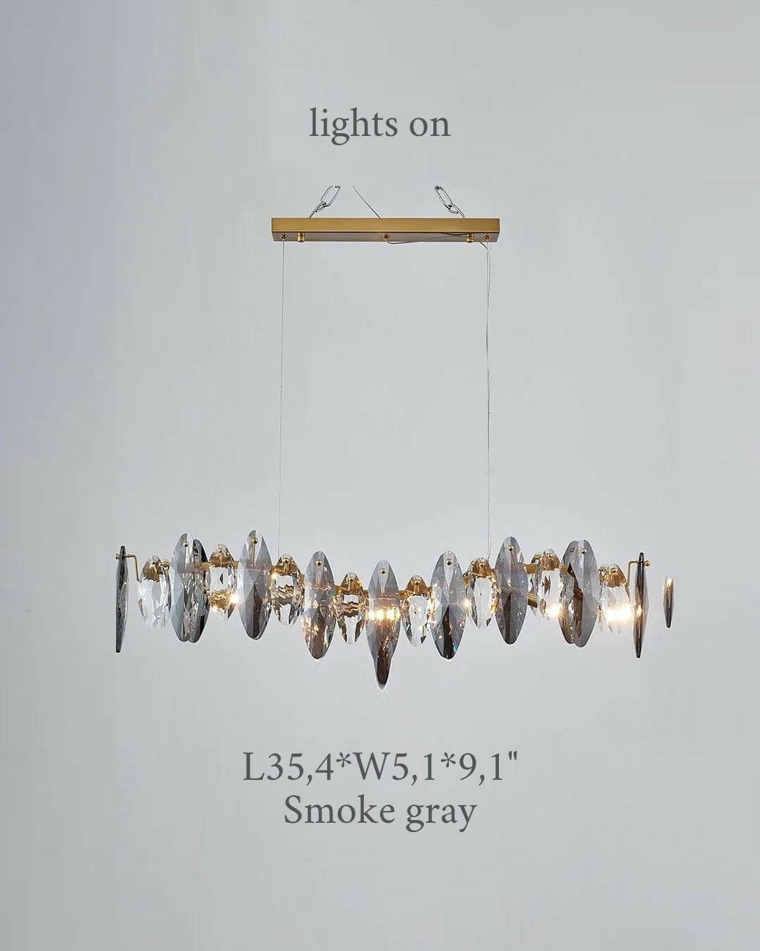 Mirodemi chandelier MIRODEMI® Wave design modern crystal light chandelier for kitchen, dining room