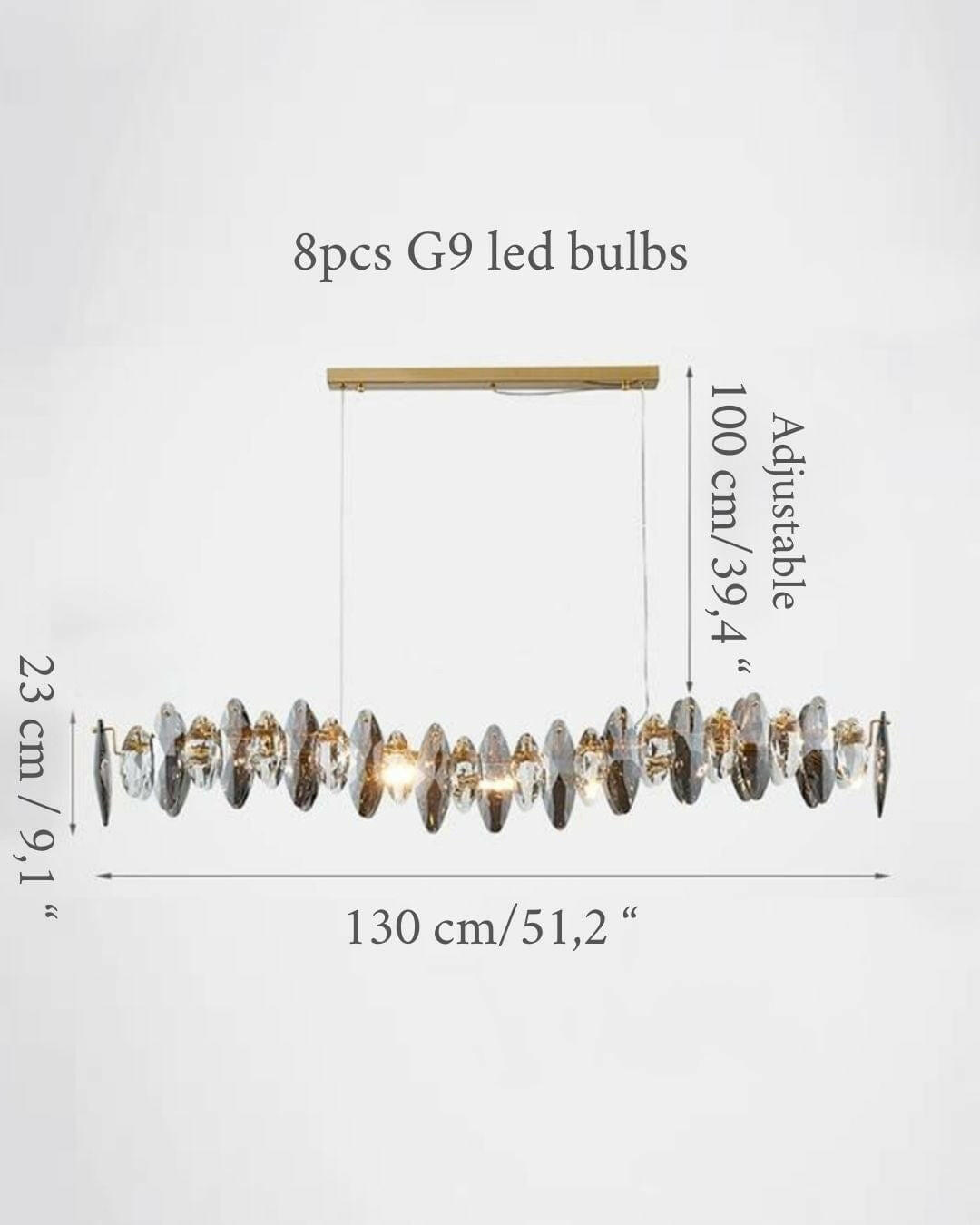 Mirodemi chandelier MIRODEMI® Wave design modern crystal light chandelier for kitchen, dining room