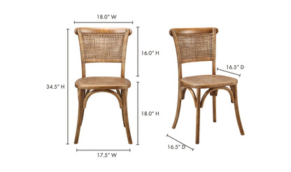 The Carpentry Shop Co. Churchill Dining Chair Light Brown - Set Of Two Churchill Dining Chair Light Brown - Set Of Two