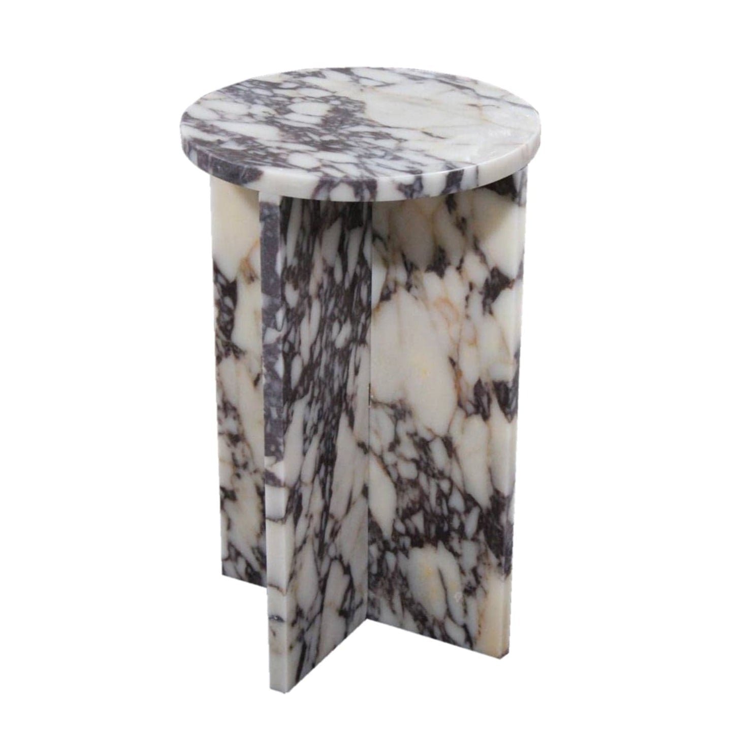 Villohome | Online Flooring Shop Coffee Tables 8-14 Weeks / (D)14" (H)22" / Polished Calacatta Viola Marble End/Side Table, Nightstand Polished (D)14" (H)22" Calacatta Viola Marble End/Side Table, Nightstand Polished (D)14" (H)22"