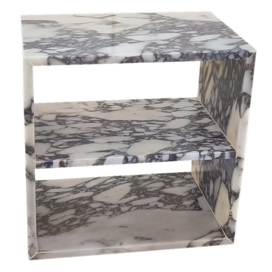 Villohome | Online Flooring Shop Coffee Tables Calacatta Viola Marble End/Side Table, Nightstand Polished (W)14" (L)18" (H)18" Calacatta Viola Marble End/Side Table, Nightstand Polished (W)14" (L)18" (H)18"