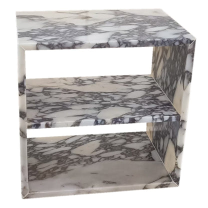 Villohome | Online Flooring Shop Coffee Tables Calacatta Viola Marble End/Side Table, Nightstand Polished (W)14" (L)18" (H)18" Calacatta Viola Marble End/Side Table, Nightstand Polished (W)14" (L)18" (H)18"