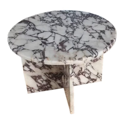 Villohome | Online Flooring Shop Coffee Tables Calacatta Viola Marble Round Polished Coffee Table (D)24" (H)16" Calacatta Viola Marble Round Polished Coffee Table (D)24" (H)16"