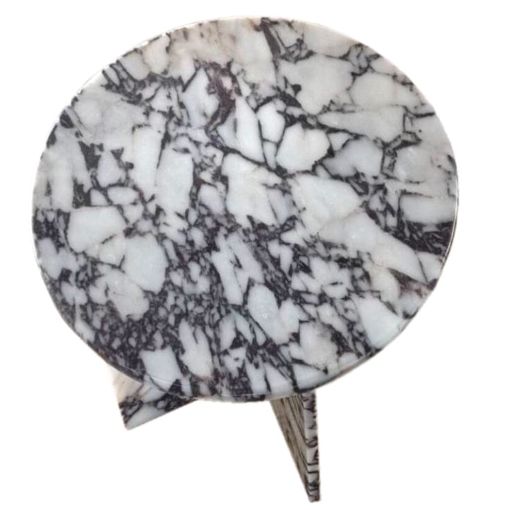 Villohome | Online Flooring Shop Coffee Tables Calacatta Viola Marble Round Polished Coffee Table (D)24" (H)16" Calacatta Viola Marble Round Polished Coffee Table (D)24" (H)16"