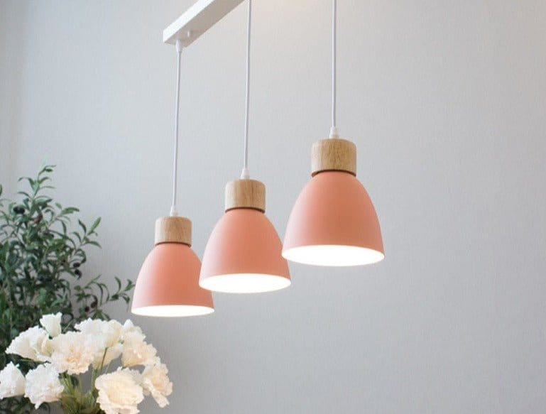 Residence Supply Pink- 3 Heads- Rectangle Colorato Pendant Light