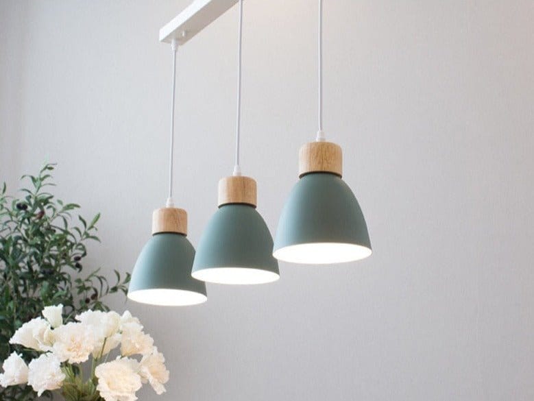 Residence Supply Green 3- Heads- Rectangle Colorato Pendant Light