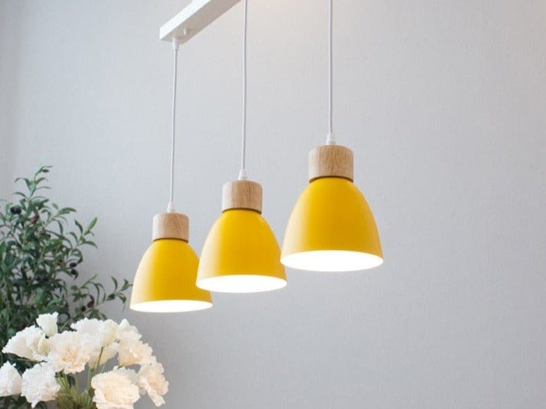 Residence Supply Yellow- 3 Heads- Rectangle Colorato Pendant Light