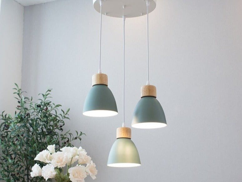 Residence Supply Green- 3 Heads- Disc Colorato Pendant Light