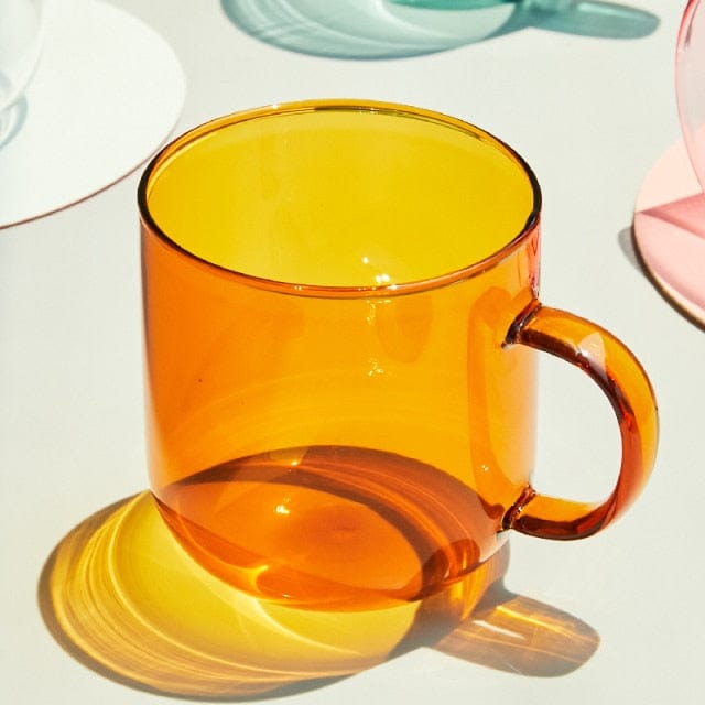 Kanyon Shop Amber Colorful Glass Coffee Cups