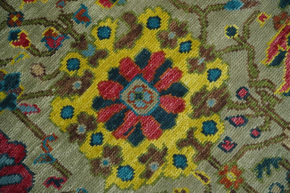 Colorful Oushak Traditional Hand knotted Custom Made wool Area Rug.