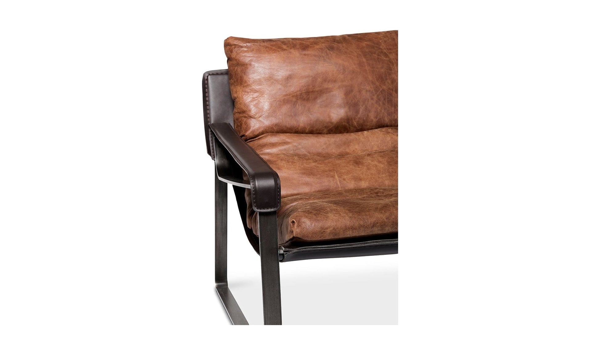 The Carpentry Shop Co. CONNOR CLUB CHAIR OPEN ROAD BROWN LEATHER CONNOR CLUB CHAIR OPEN ROAD BROWN LEATHER