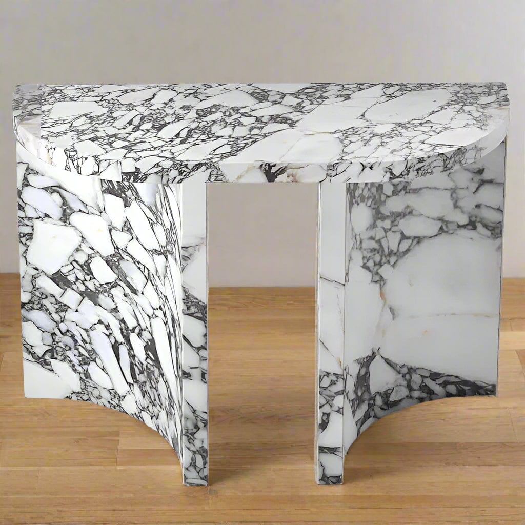 TCSC | Calacatta Viola Marble Designer Arched Legs Console Polished