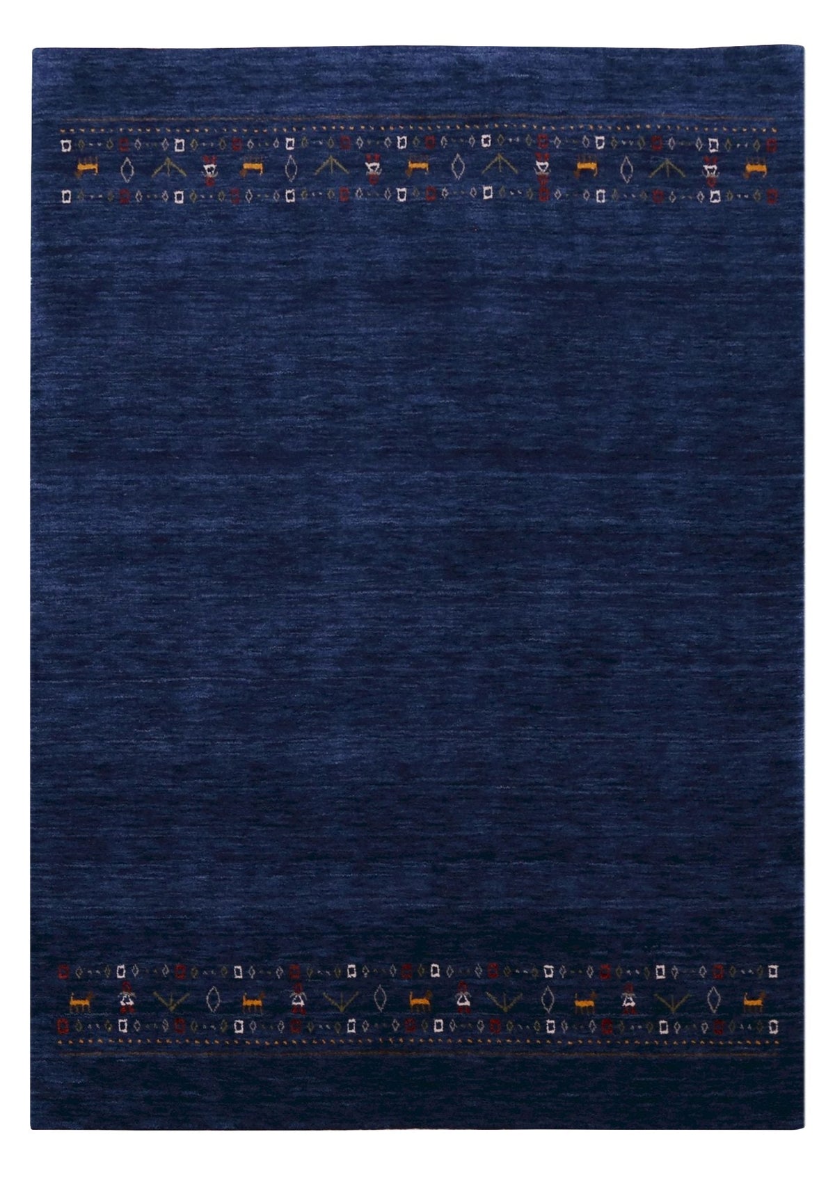 Contemporary Blue Design Hand Loomed Wool Area Rug.
