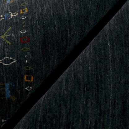 Contemporary Design Charcoal Hand Loomed Wool Area Rug.