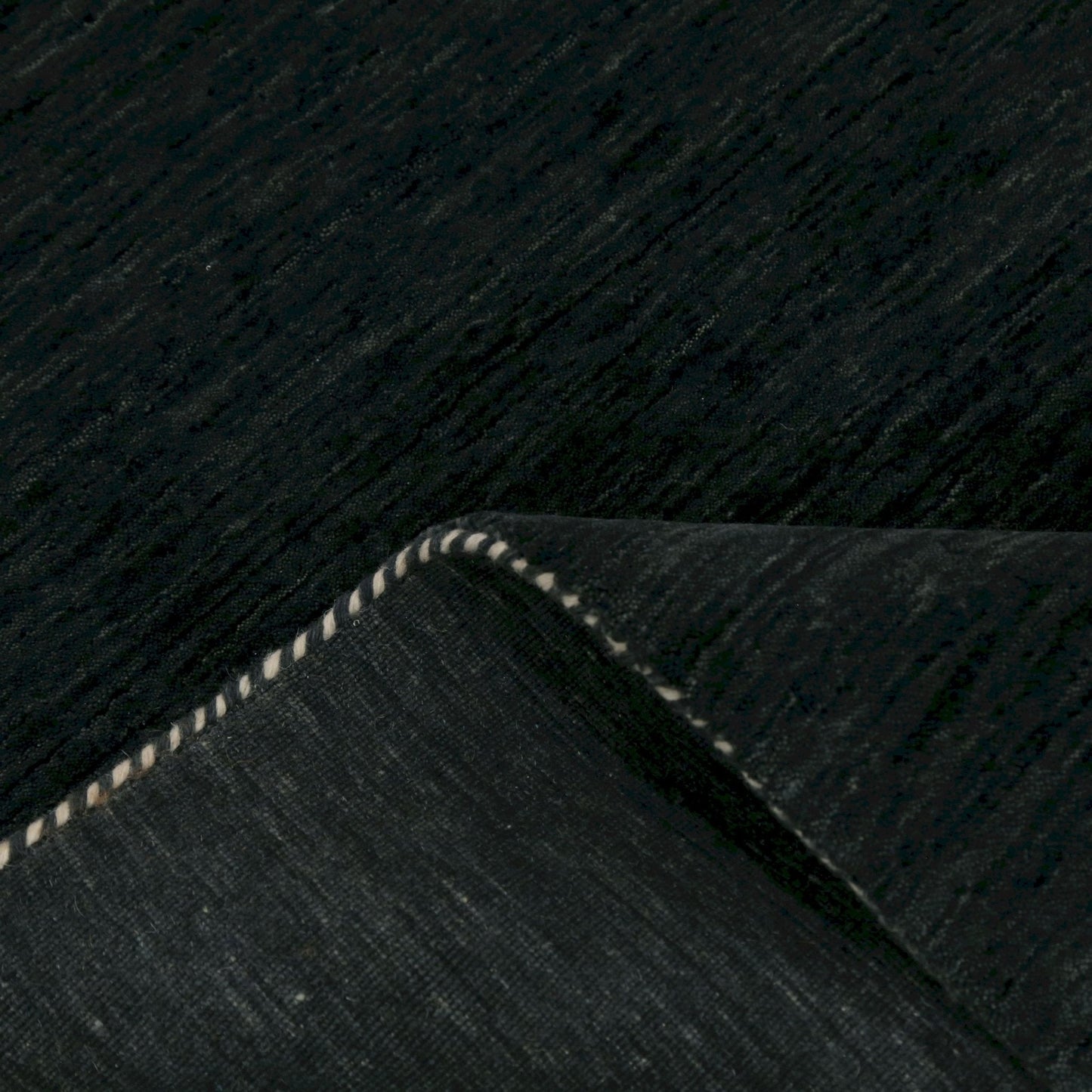 Contemporary Design Charcoal Hand Loomed Wool Area Rug.
