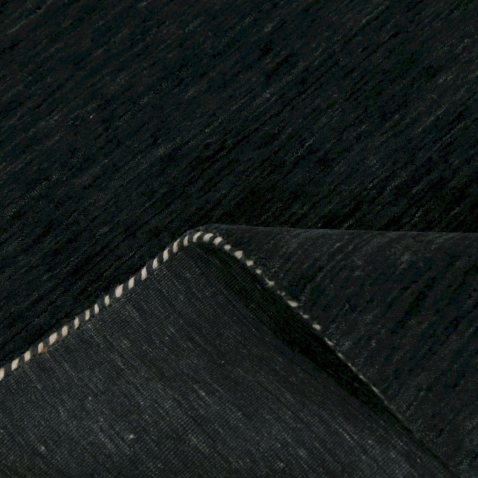 Contemporary Design Charcoal Hand Loomed Wool Area Rug.