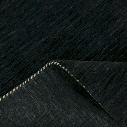 Contemporary Design Charcoal Hand Loomed Wool Area Rug.