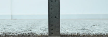 Contemporary Design Gray Hand Knotted Wool Area Rug.