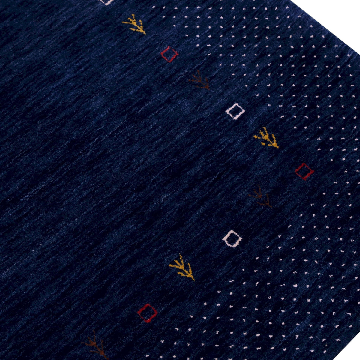 Contemporary Gabbeh Border Design Hand Loomed Wool Area Rug.