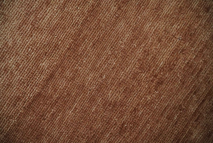 Contemporary Solid Brick Red Hand knotted Custom Made wool Area Rug.