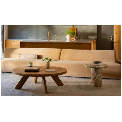 Naomi 2 Piece Convex Modular Sectional Golden Yellow