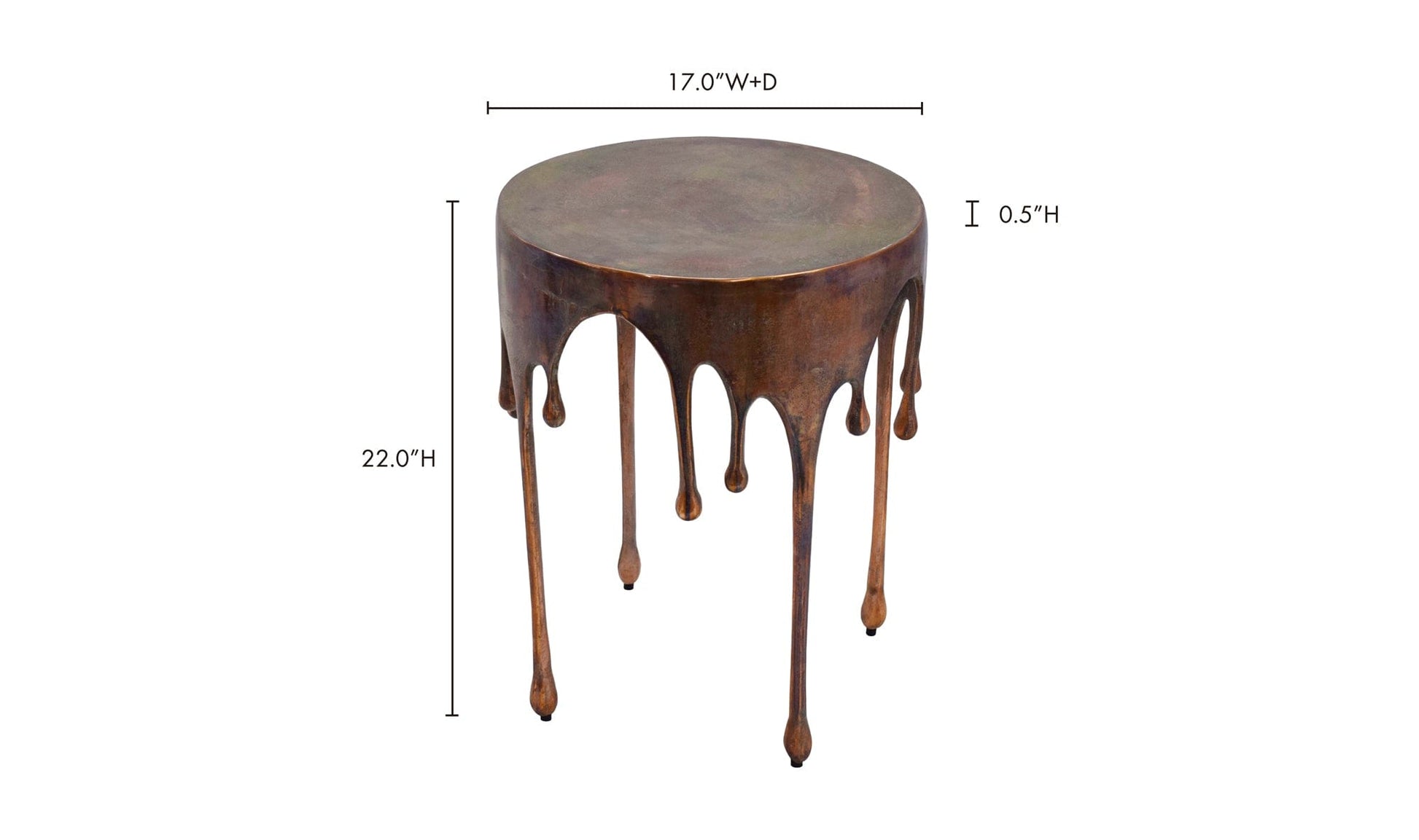 The Carpentry Shop Co. Copperworks Accent Table Copperworks Accent Table