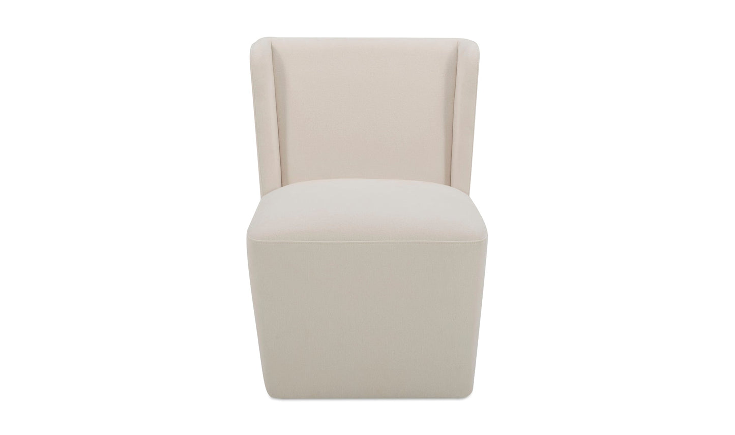 Moe's Cream CORMAC ROLLING DINING CHAIR - Performance Fabric