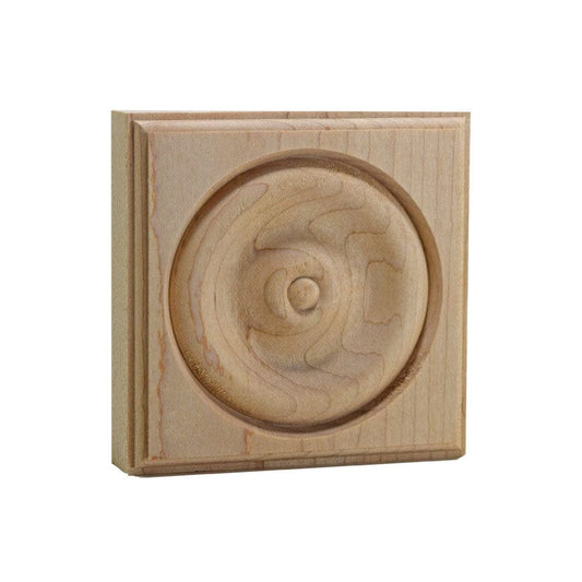 NewMouldings Corner Blocks Maple EWAP40 Rosette Casing Corner Block 1 inch x 4 inch Square EWAP40 Rosette Casing Corner Block 1 inch x 4 inch Square