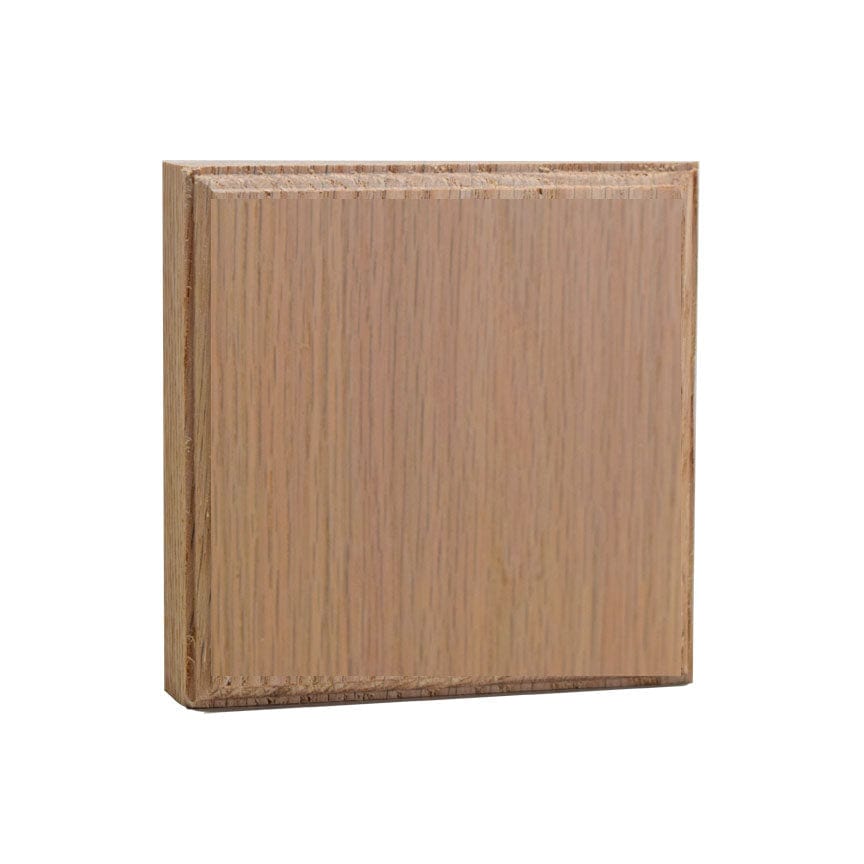 NewMouldings Corner Blocks Red Oak EWAP41 Hardwood Casing Corner Block 1 inch x 4 inch Square EWAP41 Hardwood Casing Corner Block 1 inch x 4 inch Square