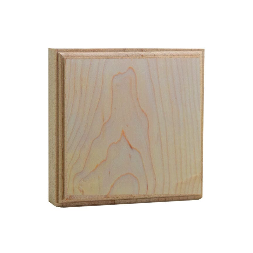 NewMouldings Corner Blocks Maple EWAP41 Hardwood Casing Corner Block 1 inch x 4 inch Square EWAP41 Hardwood Casing Corner Block 1 inch x 4 inch Square