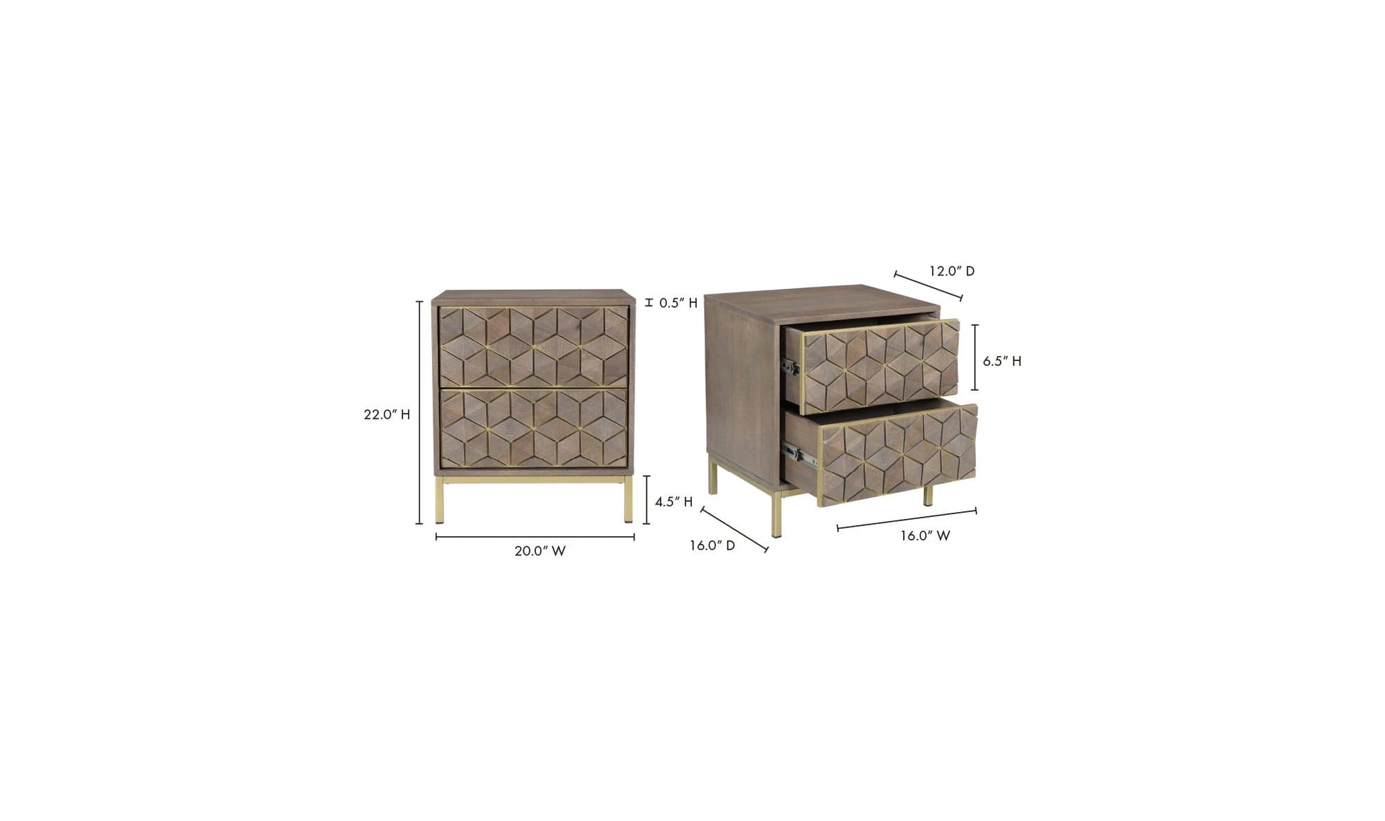 The Carpentry Shop Co. COROLLA NIGHTSTAND COROLLA NIGHTSTAND