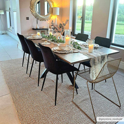 Cream Braided Faux Jute Outdoor Rug.
