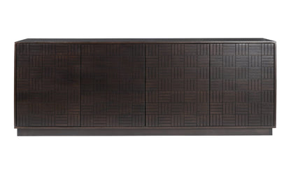 Moe's Home Collection Credenza Denman 4 Door Sideboard Dark Brown Denman 4 Door Sideboard Dark Brown