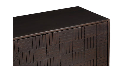 Moe's Home Collection Credenza Denman 4 Door Sideboard Dark Brown Denman 4 Door Sideboard Dark Brown