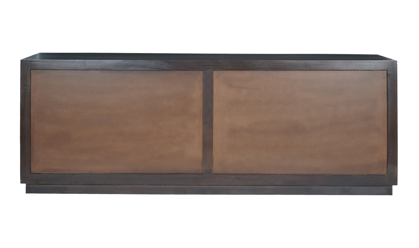 Moe's Home Collection Credenza Denman 4 Door Sideboard Dark Brown Denman 4 Door Sideboard Dark Brown