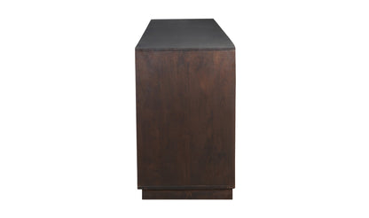 Moe's Home Collection Credenza Denman 4 Door Sideboard Dark Brown Denman 4 Door Sideboard Dark Brown