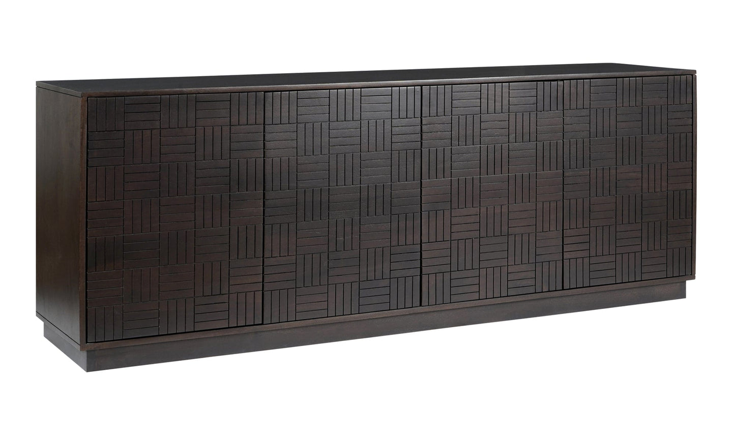 Moe's Home Collection Credenza Denman 4 Door Sideboard Dark Brown Denman 4 Door Sideboard Dark Brown