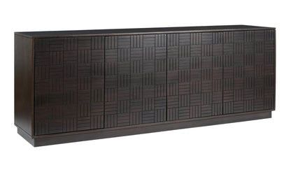 Moe's Home Collection Credenza Denman 4 Door Sideboard Dark Brown Denman 4 Door Sideboard Dark Brown
