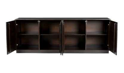 Moe's Home Collection Credenza Denman 4 Door Sideboard Dark Brown Denman 4 Door Sideboard Dark Brown