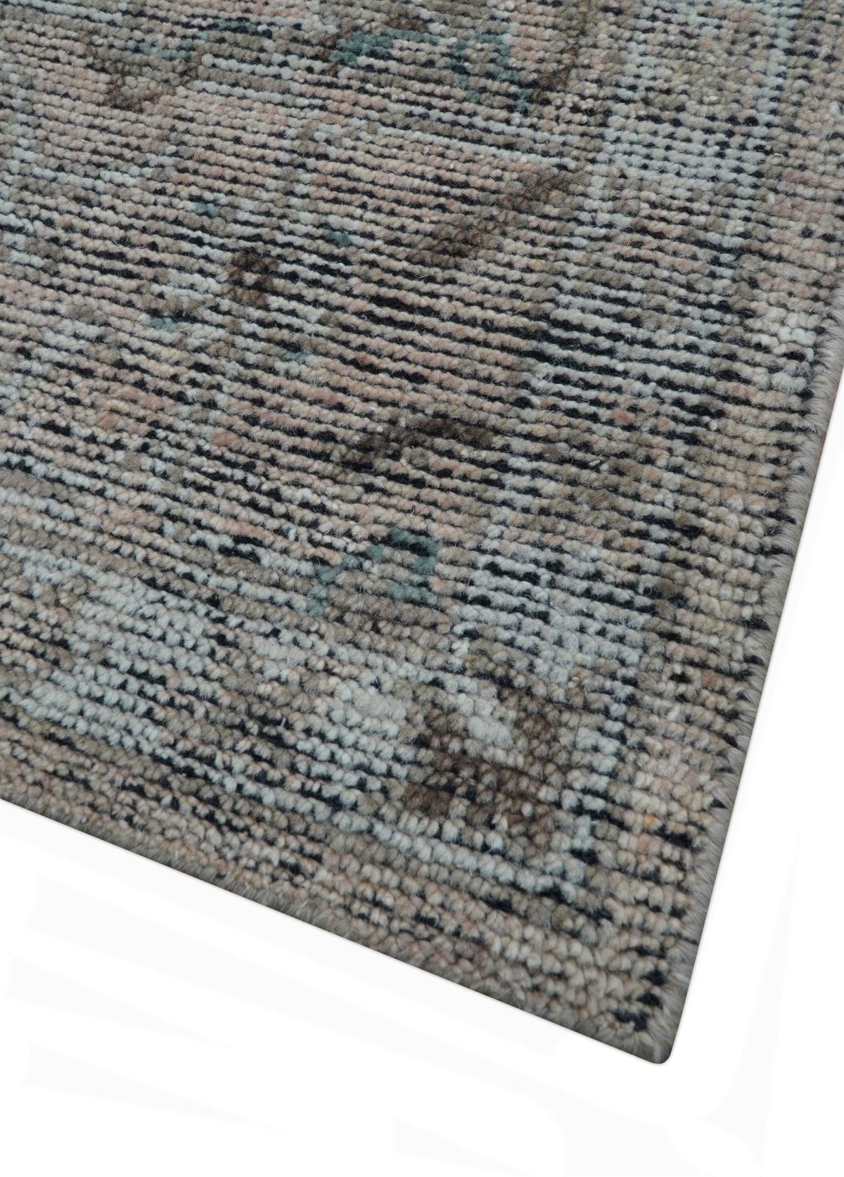 Crown Custom Made Traditional Design Pink Hand Knotted Wool Rug.