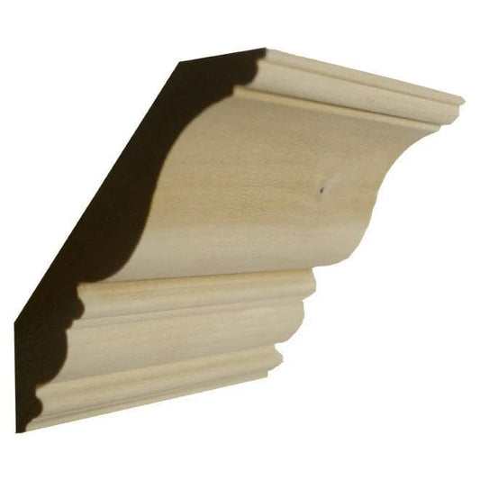 NewMouldings Crown 94 inches / Poplar EWCR27 Crown Moulding Trim EWCR27 Crown Moulding Trim