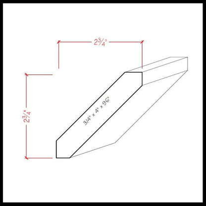 NewMouldings Crown EWCR38 Flat Crown Moulding Trim EWCR38 Flat Crown Moulding Trim